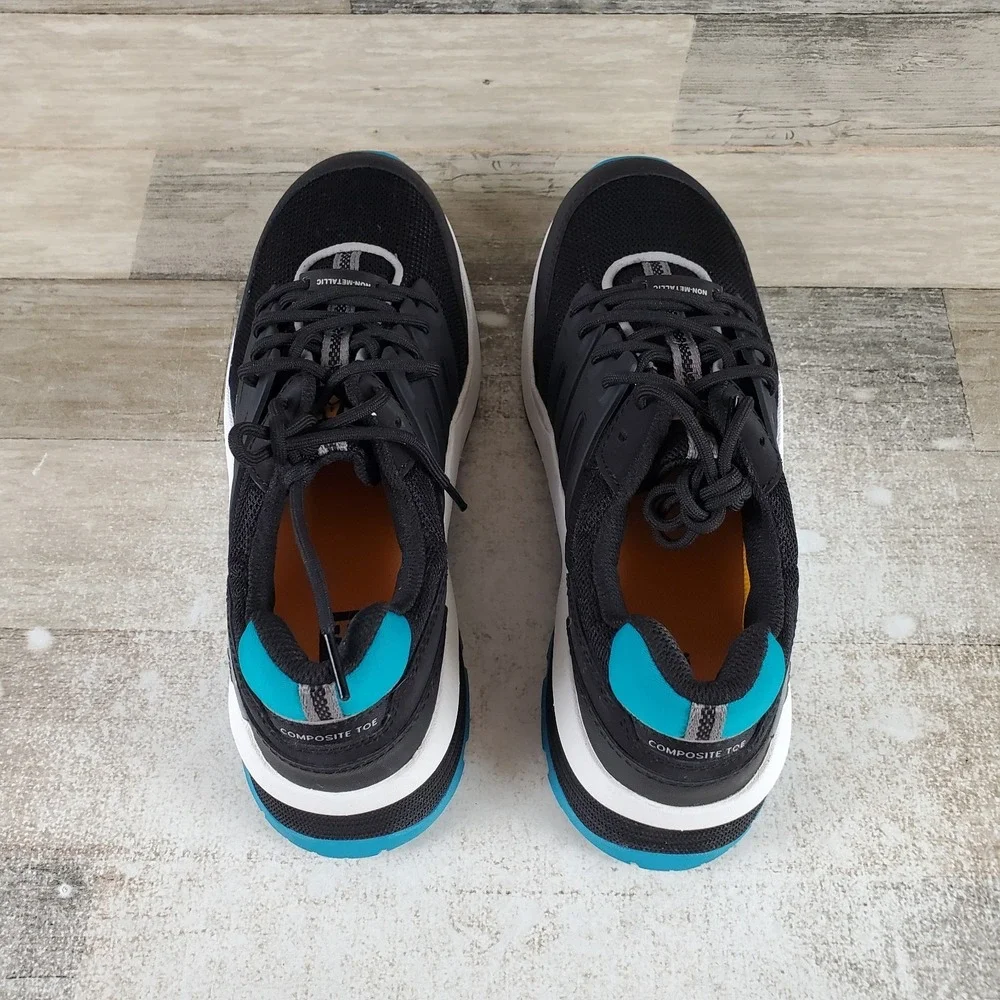 Caterpillar Streamline 2.0 Womens Work Shoes Sz 9.5 Black Teal Composite Toe